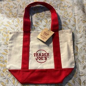 COPY - COPY - COPY - Trader Joe's Mini Canvas Tote Bag- Red